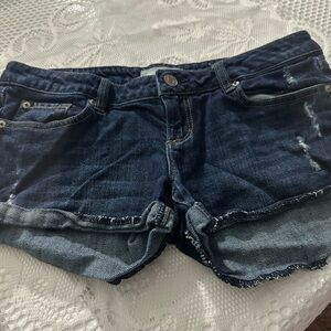 Garage Blue Jean Shorts Distressed Cut-Off